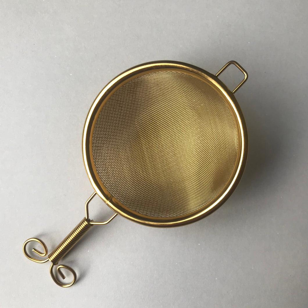 Golden Tea Strainer. Stainless Steel Loose Leaf Tea Infuser.